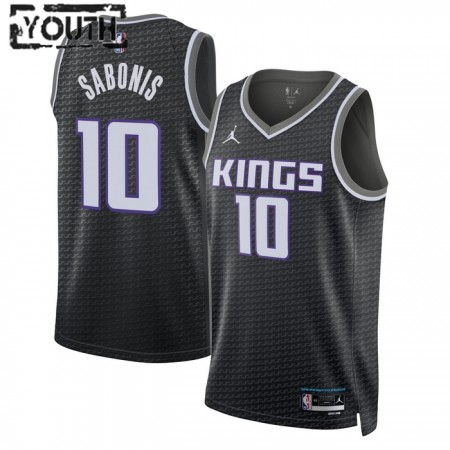 Dres Sacramento Kings Domantas Sabonis 10 Jordan 2022-23 Statement Edition Crno Swingman - Dječji